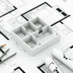 Bauprojektarchitekturplan, Wohnprojekt Homeoffice, technischer Designhintergrund